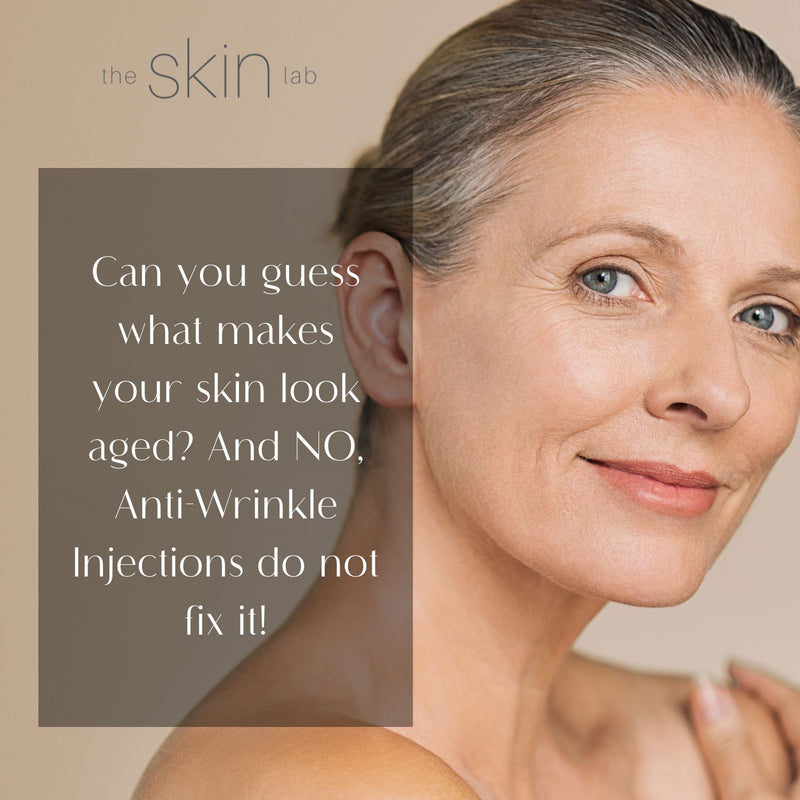 Can you guess what makes your skin look aged? And no Anti Wrinkle Injections do not fix it!